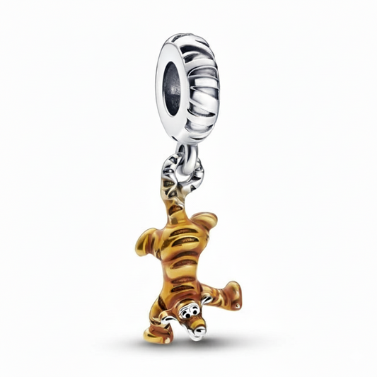 Disney Winnie the Pooh Tigger Dangle Charm Hallmarked S925 Sterling Silver