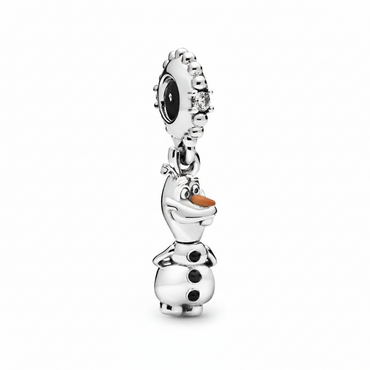 Disney Frozen Olaf Dangle Charm Hallmarked S925 Sterling Silver