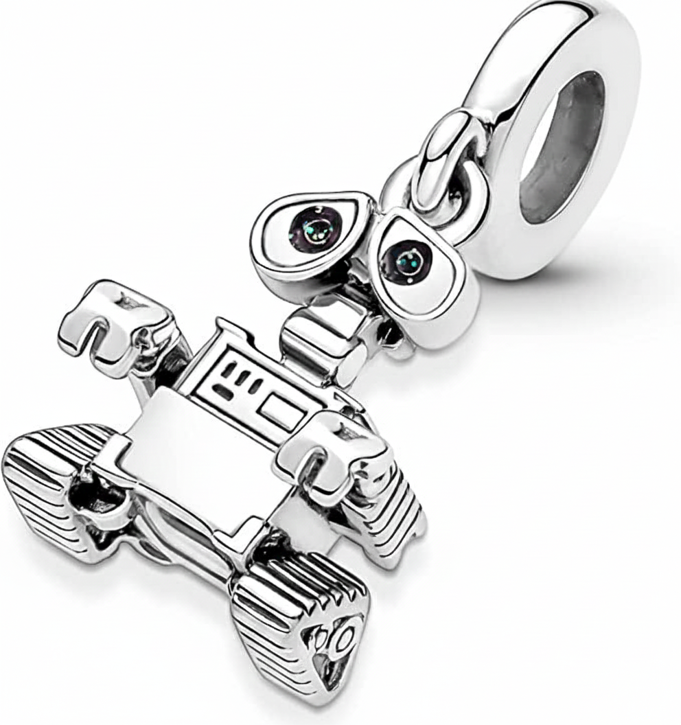 Disney Pixar Wall-E Dangle Charm Hallmarked S925 Sterling Silver