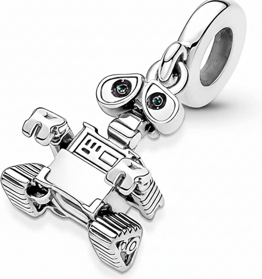 Disney Pixar Wall-E Dangle Charm Hallmarked S925 Sterling Silver