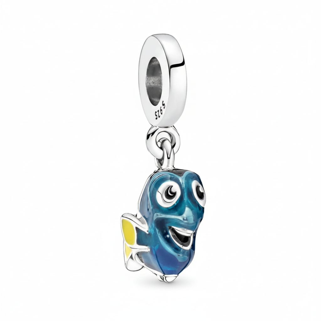 Disney Pixar Dory Dangle Charm Hallmarked S925 Sterling Silver