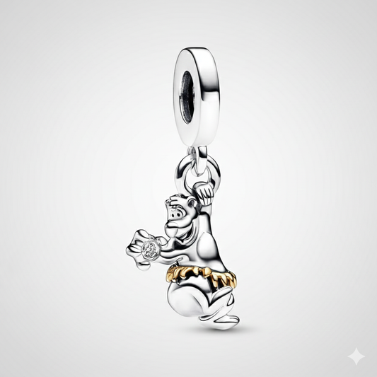 Disney 100th Anniversary Baloo Dangle Charm Hallmarked S925 Sterling Silver