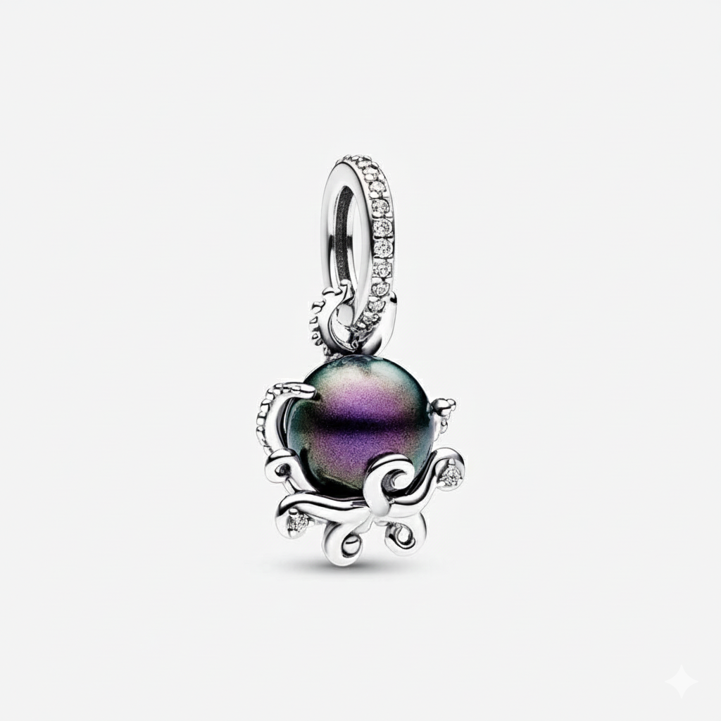 Disney The Little Mermaid Ursula Dangle Charm Hallmarked S925 Sterling Silver