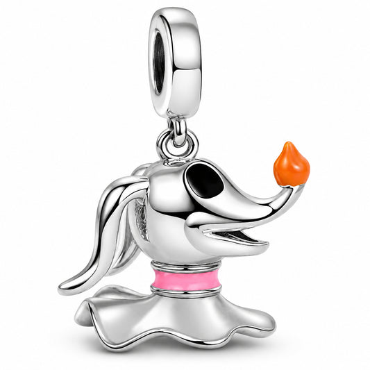 Ghost Dog Charm Christmas Nightmare Charm Hallmarked S925 Sterling Silver