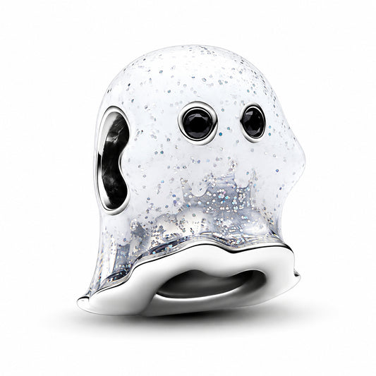 Glow-in-the-dark Boo Ghost Charm S925 Sterling Silver