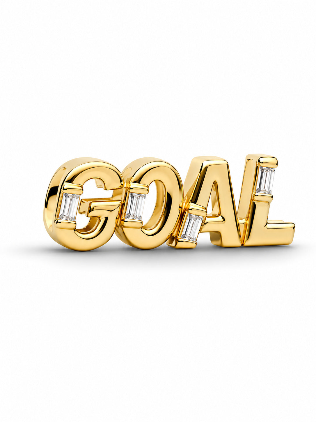 Goal Script Charm Hallmarked S925 Sterling Silver