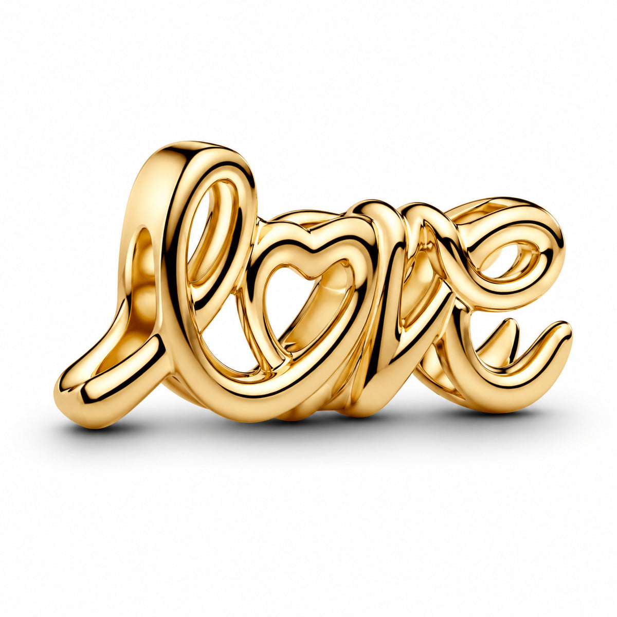 Golden Handwritten Love Charm S925 Sterling Silver