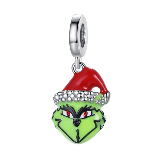Grinch Stole Christmas Dangle Charm Hallmarked S925 Sterling Silver