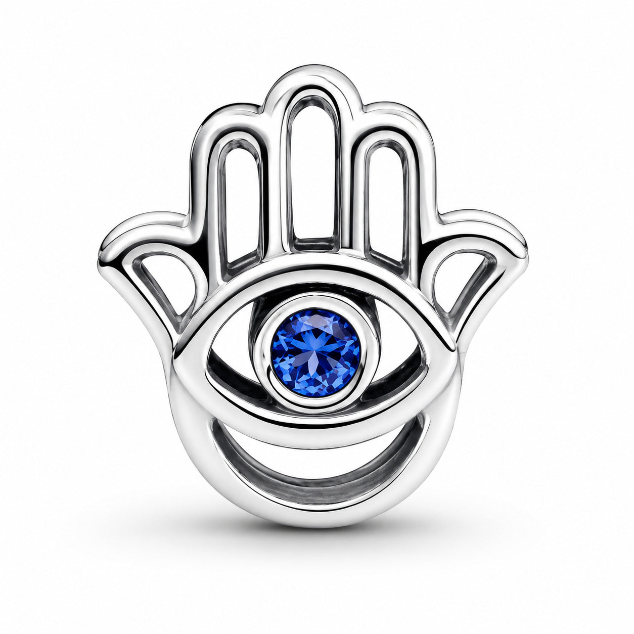 Hamsa Hand Charm Hallmarked S925 Sterling Silver