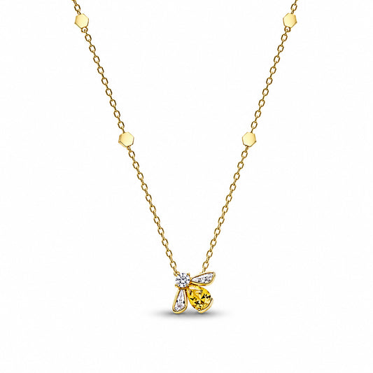 Honey Bee Necklace Pendant Hallmarked S925 Sterling Silver
