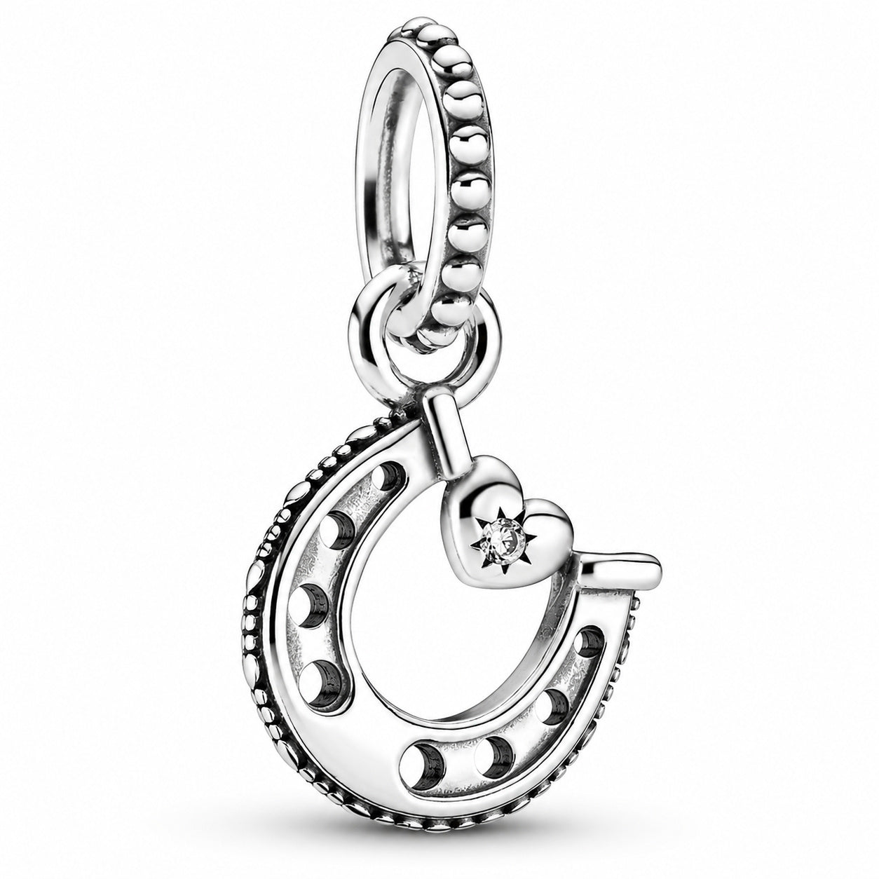 Horseshoe Dangle Charm S925 Sterling Silver