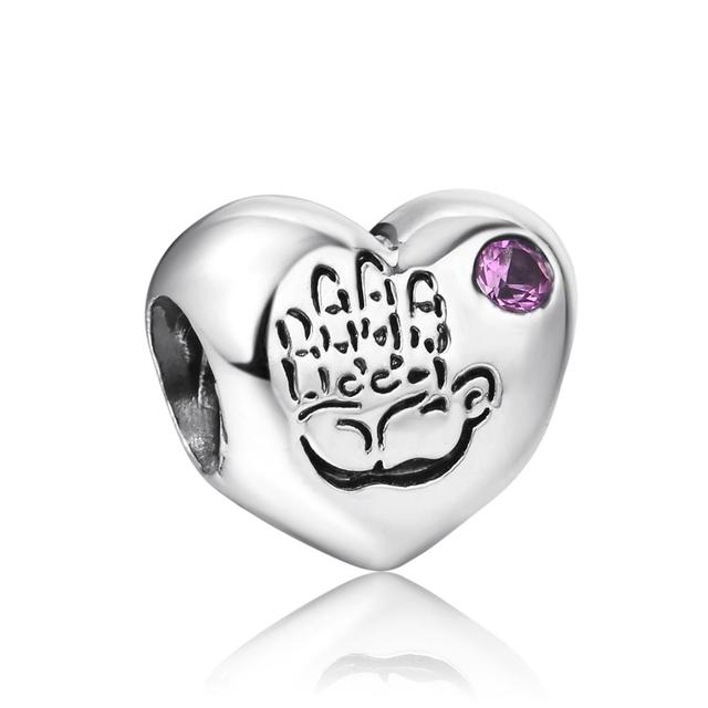 It's a Girl Heart Charm Hallmarked S925 Sterling Silver