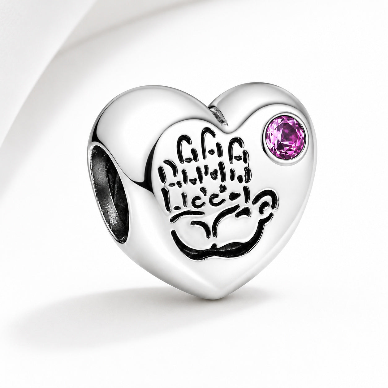 It's a Girl Heart Charm Hallmarked S925 Sterling Silver