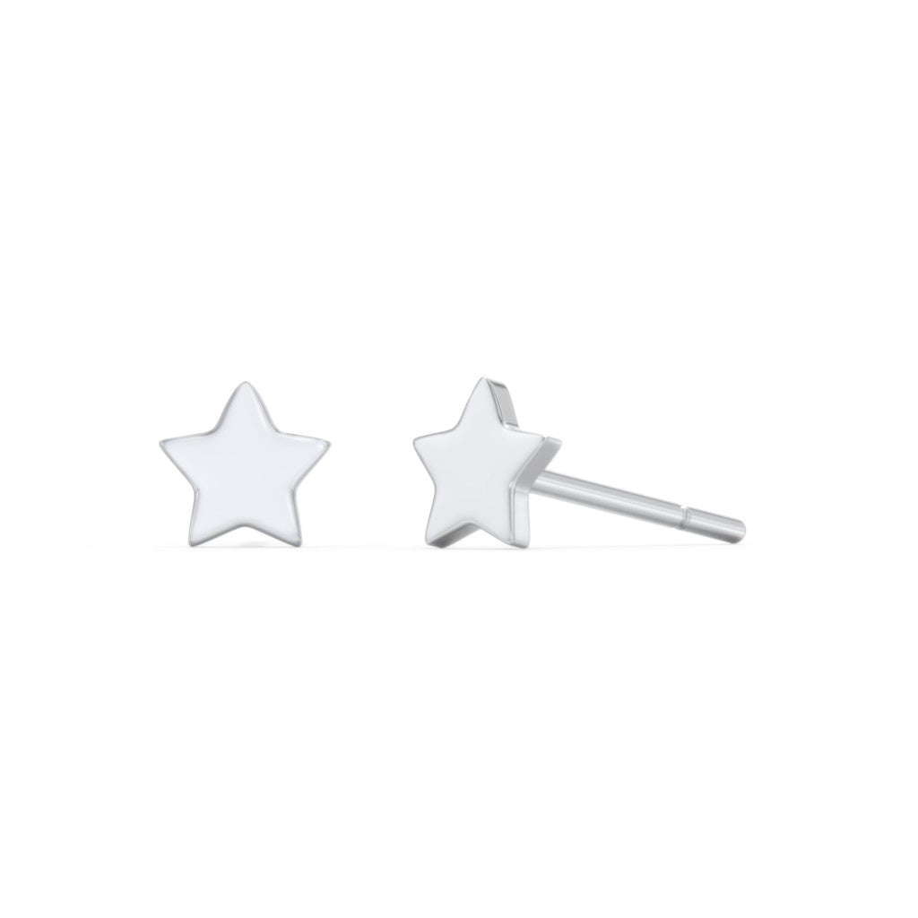 Mini Star Sterling Silver Stud Earrings