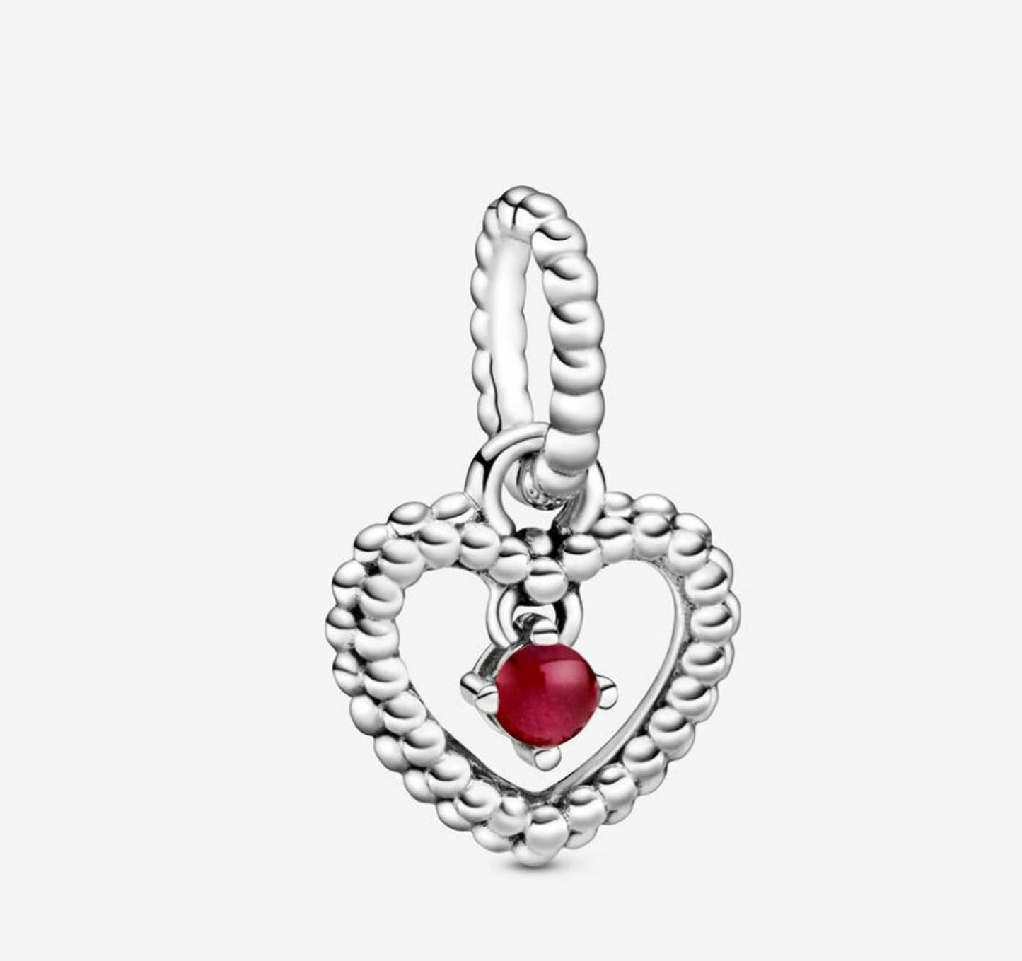 Birthstone Heart Months Dangle Silver Charm S925 Sterling Silver Charms Collection