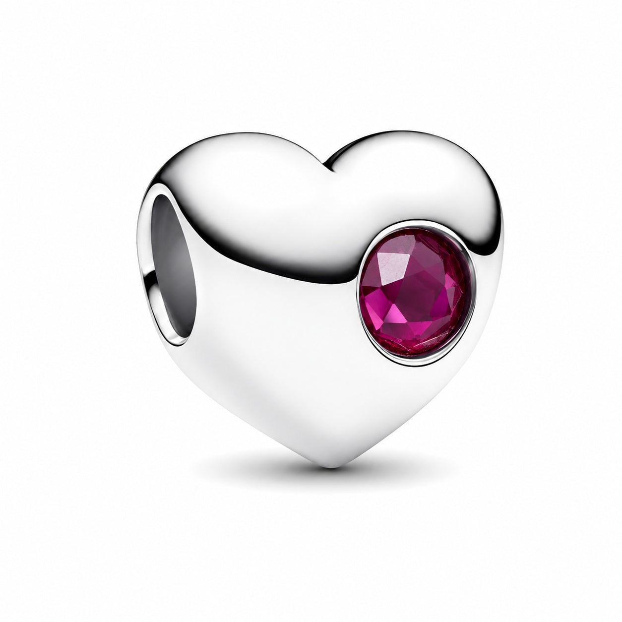 Birthstone Hearts Bracelet Charm S925 Sterling Silver