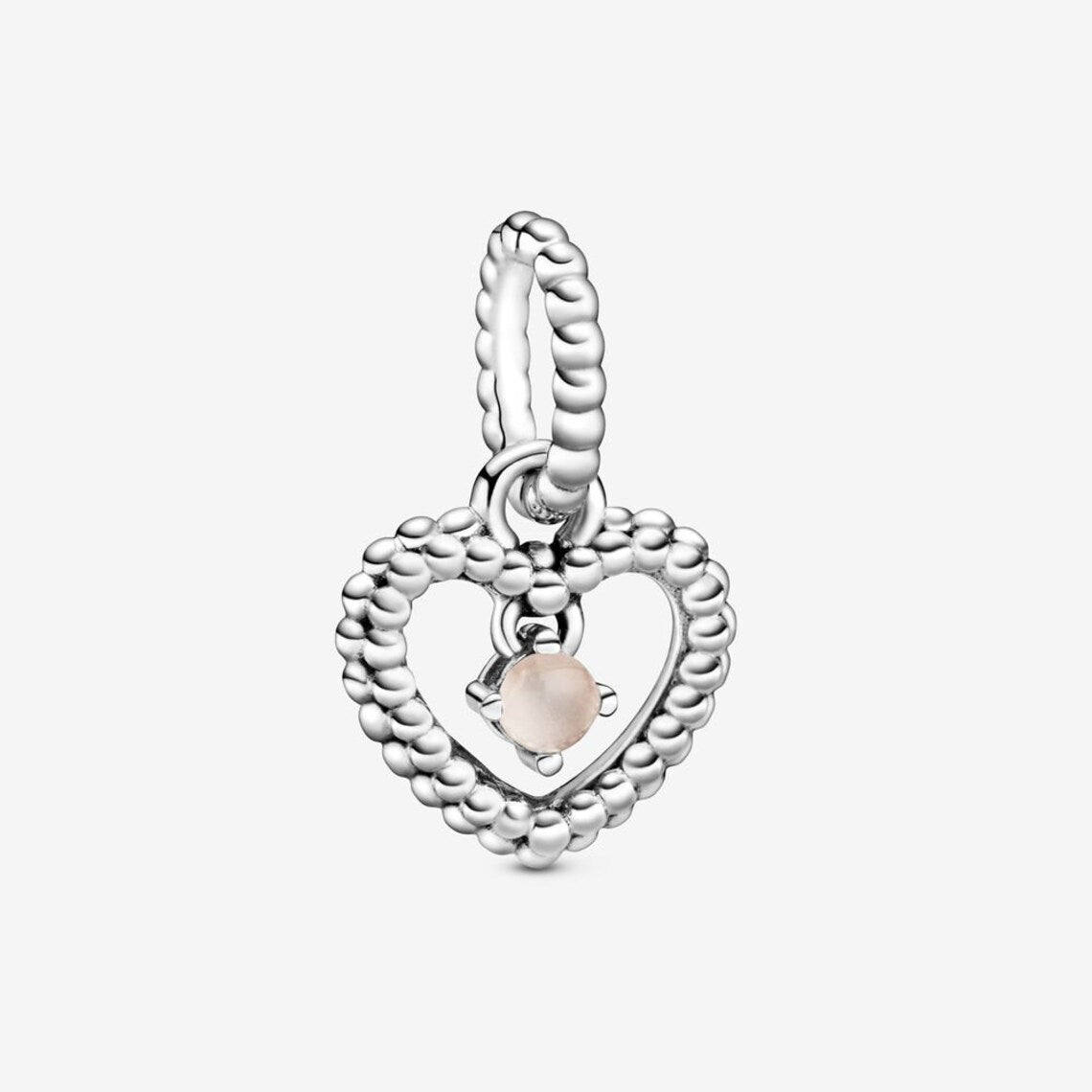 Birthstone Heart Months Dangle Silver Charm S925 Sterling Silver Charms Collection