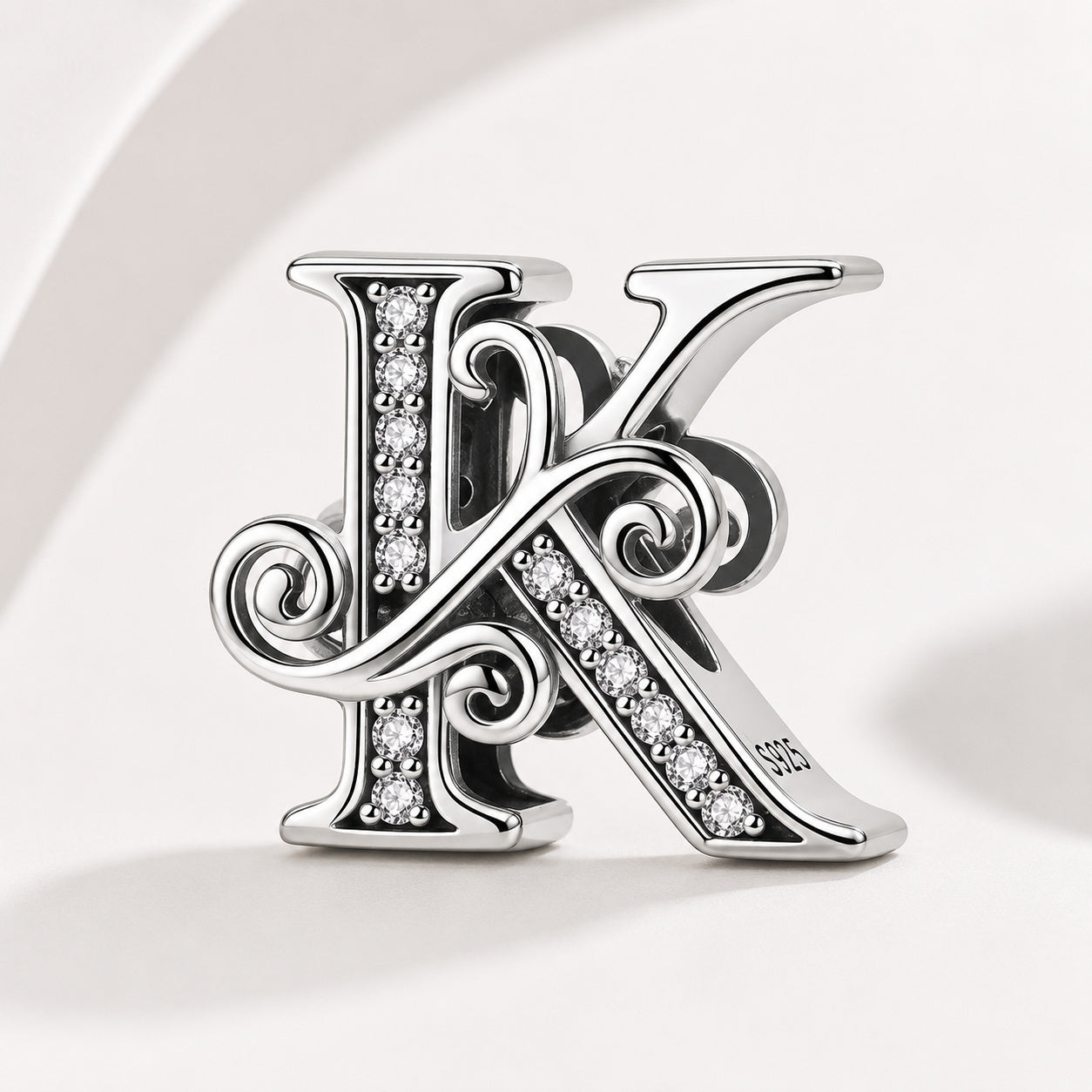 S925 Classic Alphabets A to Z Sterling Silver Charm Collection