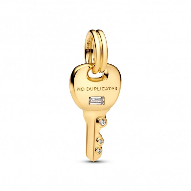 Key Dangle Charm Hallmarked S925 Sterling Silver