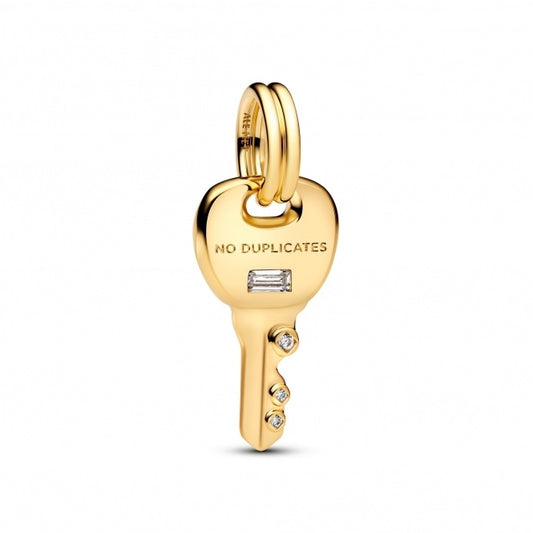 Key Dangle Charm Hallmarked S925 Sterling Silver