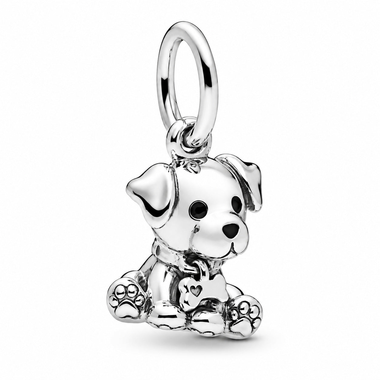 Labrador Puppy Dog Dangle Charm Hallmarked S925 Sterling Silver