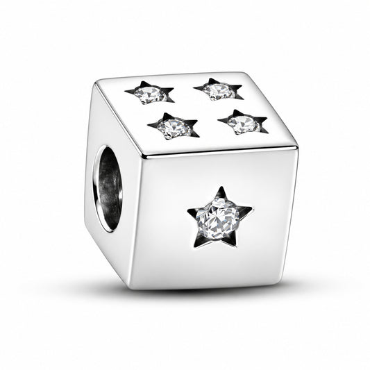 Lucky Dice Charm Hallmarked S925 Sterling Silver