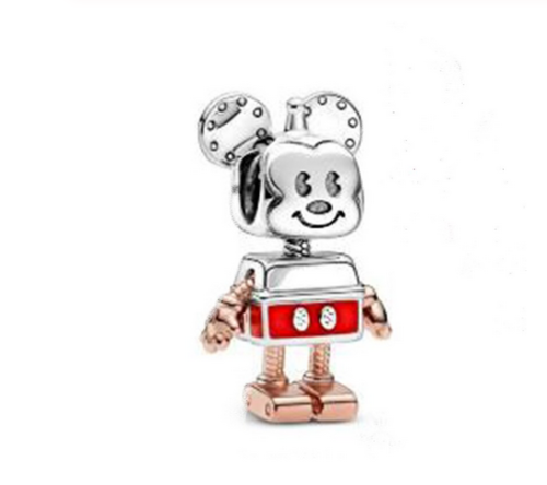 Disney Mickey Mouse Robot Charm Hallmarked S925 Sterling Silver