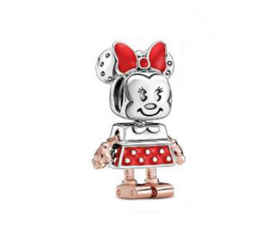 Disney Minnie Mouse Robot Charm Hallmarked S925 Sterling Silver