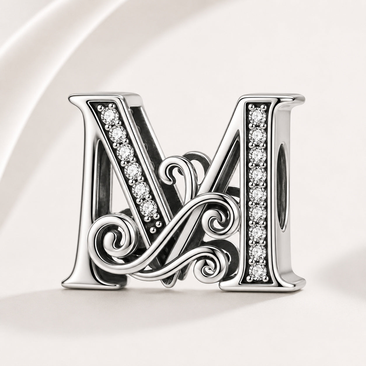 S925 Classic Alphabets A to Z Sterling Silver Charm Collection