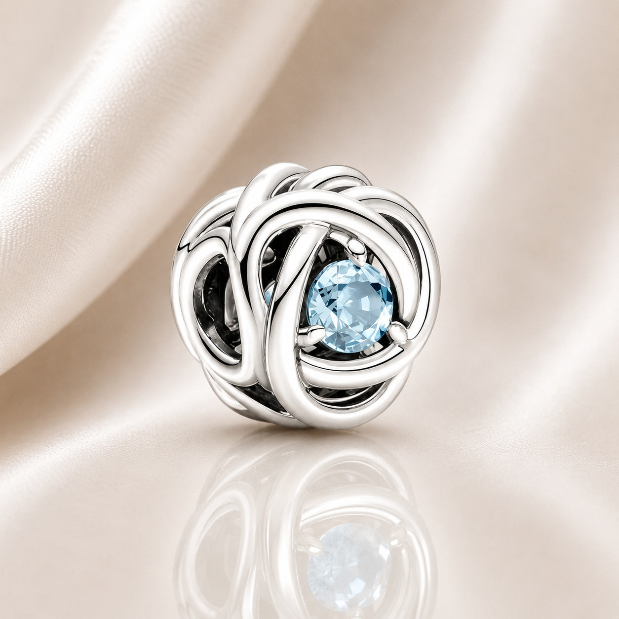 S925 Birthstone Eternity Circle Months Sterling Silver Charm Collection