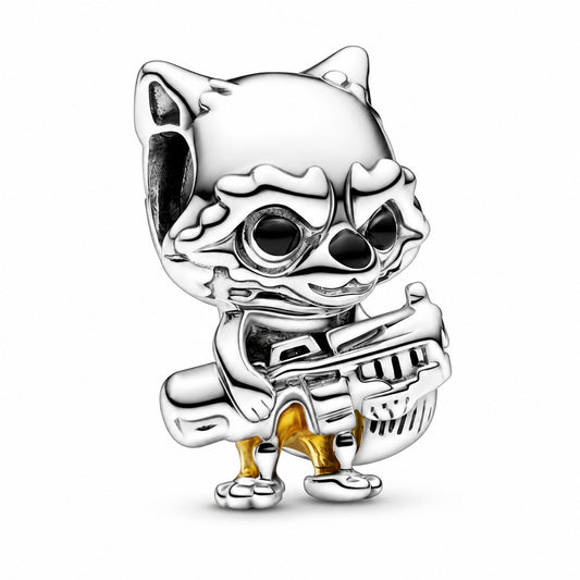 Marvel Guardians of the Galaxy Rocket Raccoon Charm S925 Sterling Silver