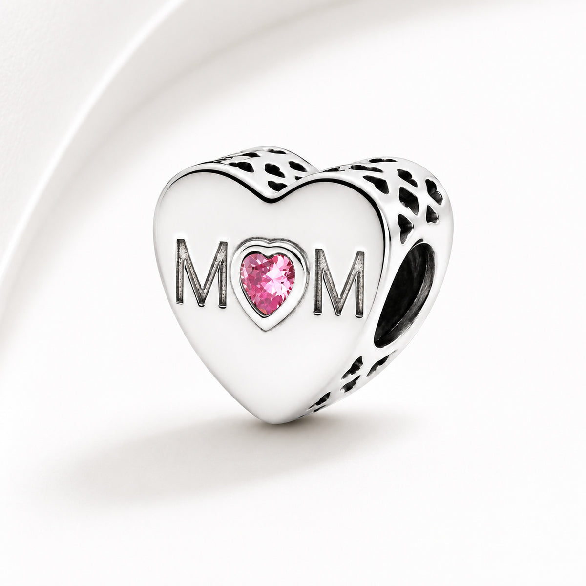 Family Hearts Bracelet Charm Hallmarked S925 Sterling Silver