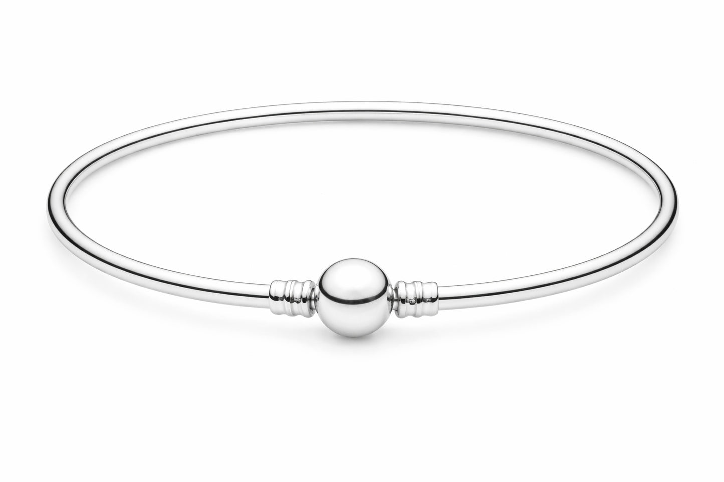 Moments Ball Clasp Bangle S925 Sterling Silver Hallmarked