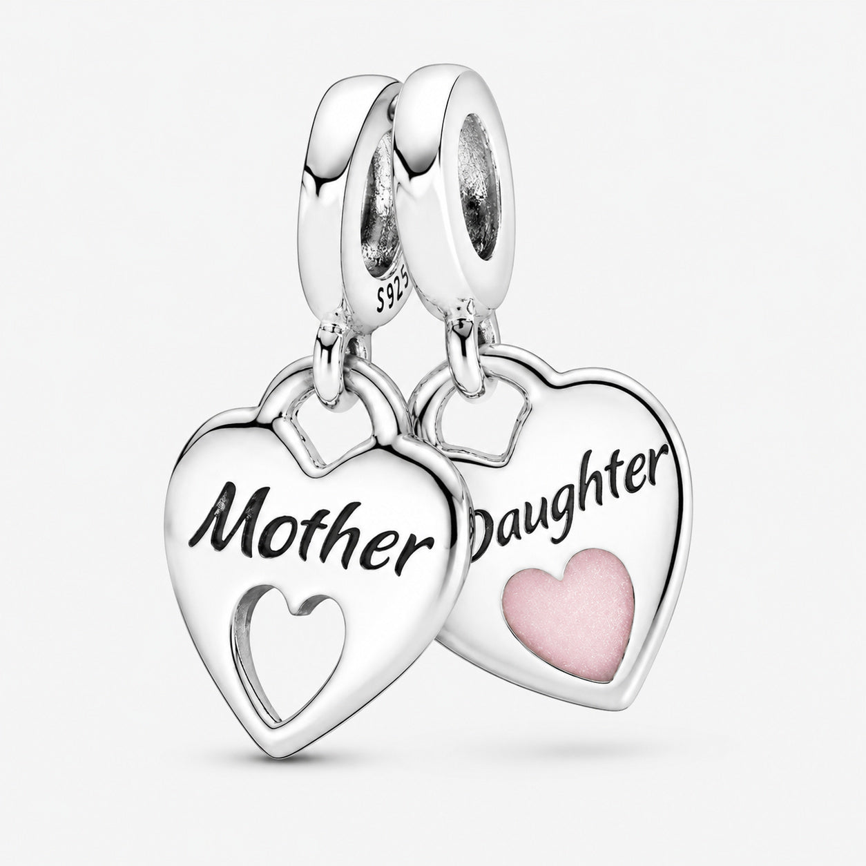 Mother Daughter Split Dangle Charm S925 Compatible Sterling Silver Charm