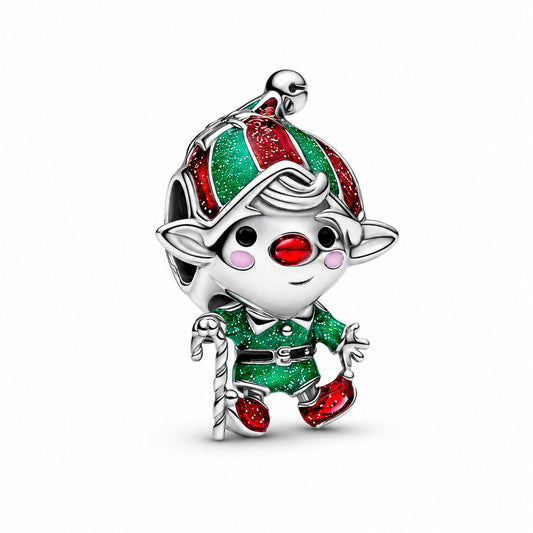 Moveable Elf Charm Hallmarked S925 Sterling Silver