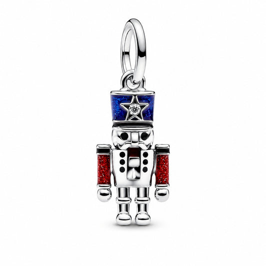 Moveable Nutcracker Dangle Charm Hallmarked S925 Sterling Silver