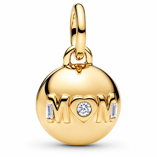 Mum Ball Clasp Charm Hallmarked S925 Sterling Silver