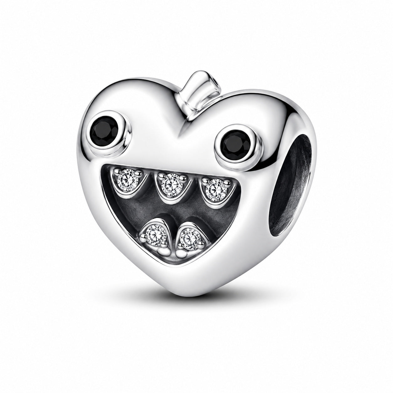 Mum's Little Monsters Heart Charm Hallmarked S925 Sterling Silver