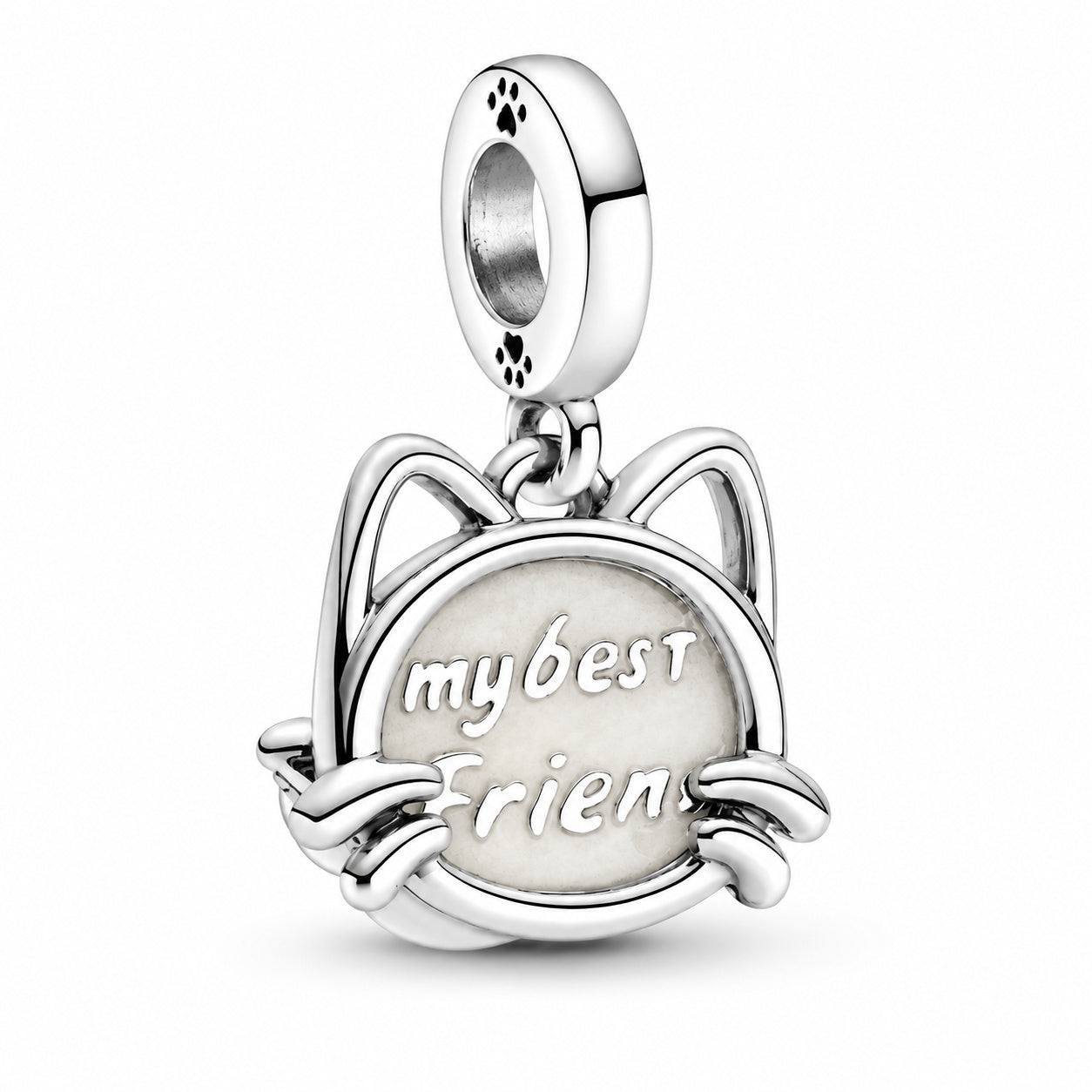 My Best Friend Cat Dangle Charm S925 Sterling Silver