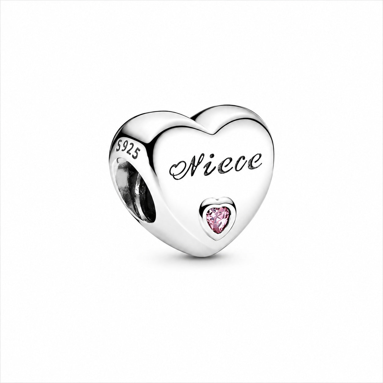 Niece Heart Charm Hallmarked S925 Sterling Silver