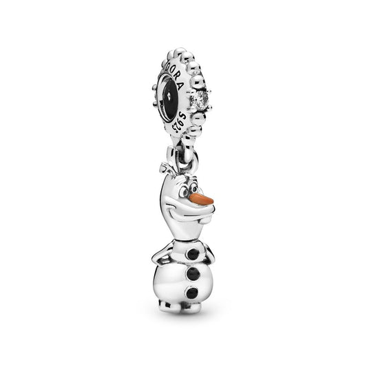 Disney Frozen Olaf Dangle Charm Hallmarked S925 Sterling Silver