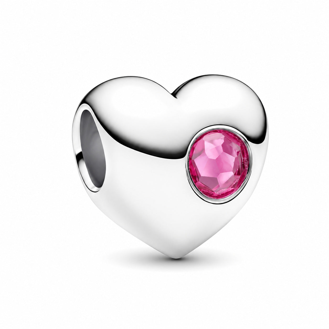 Birthstone Hearts Bracelet Charm S925 Sterling Silver