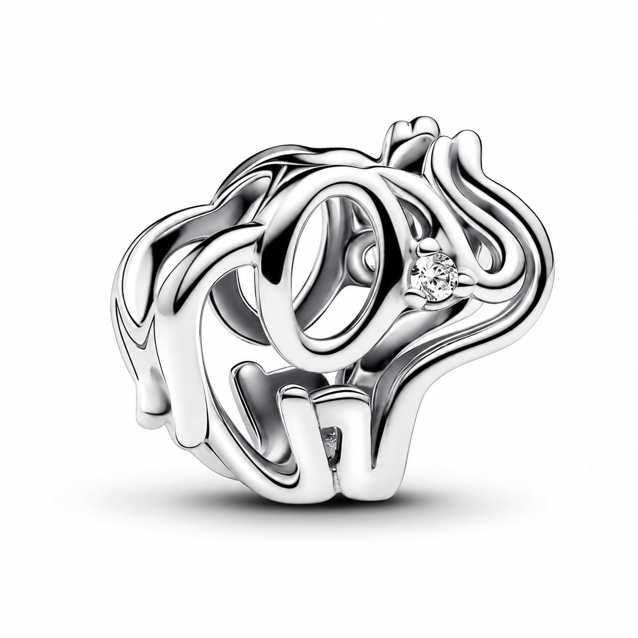 Openwork Elephant Charm Hallmarked S925 Sterling Silver
