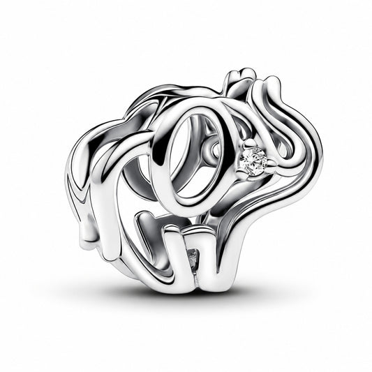 Openwork Elephant Charm Hallmarked S925 Sterling Silver