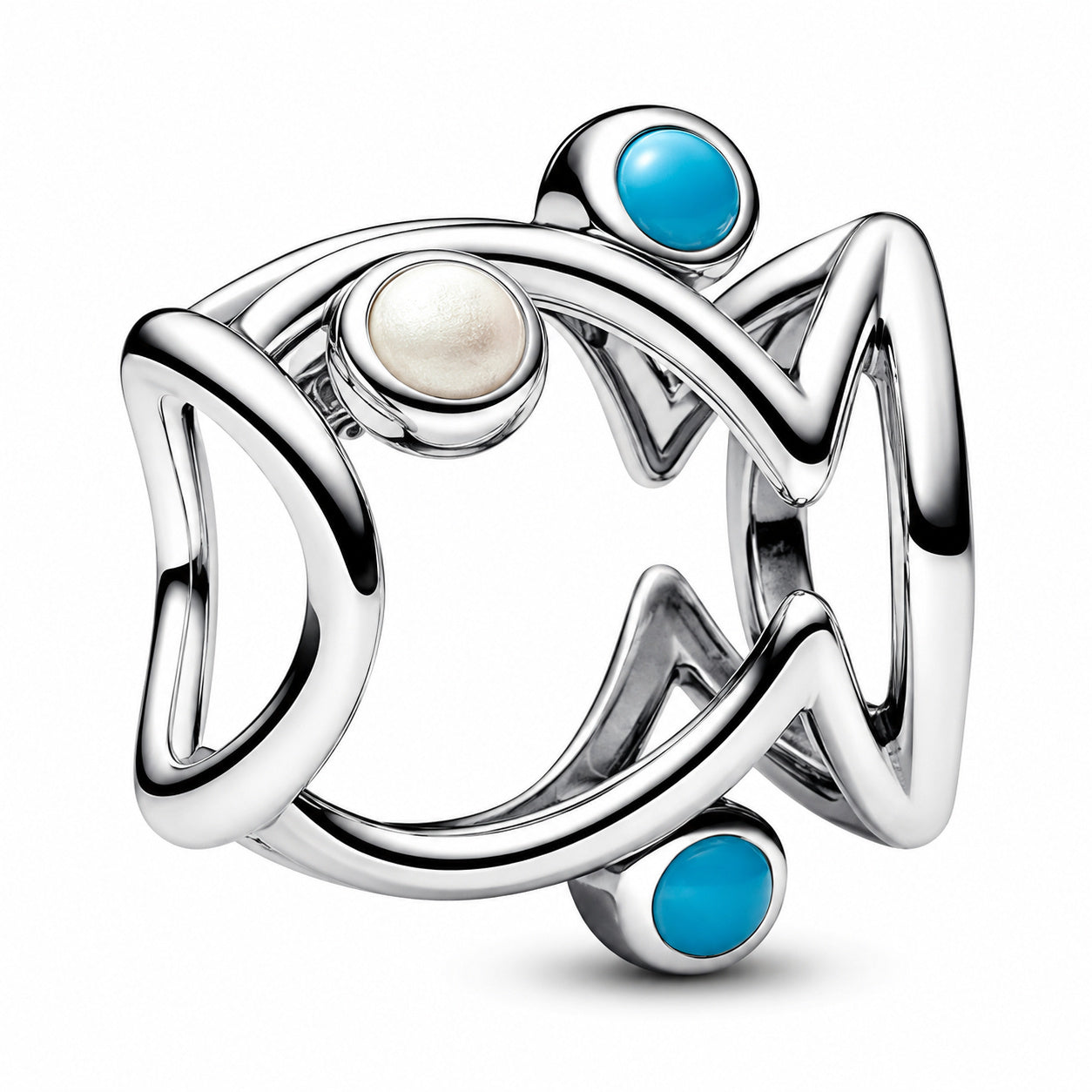 Openwork Fish Charm Hallmarked S925 Sterling Silver
