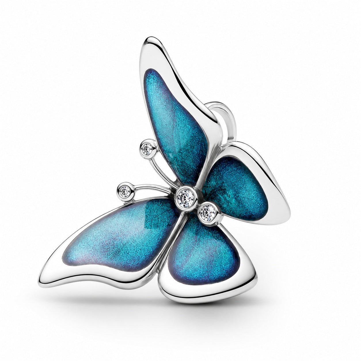 Oversized Butterfly Charm Hallmarked S925 Sterling Silver