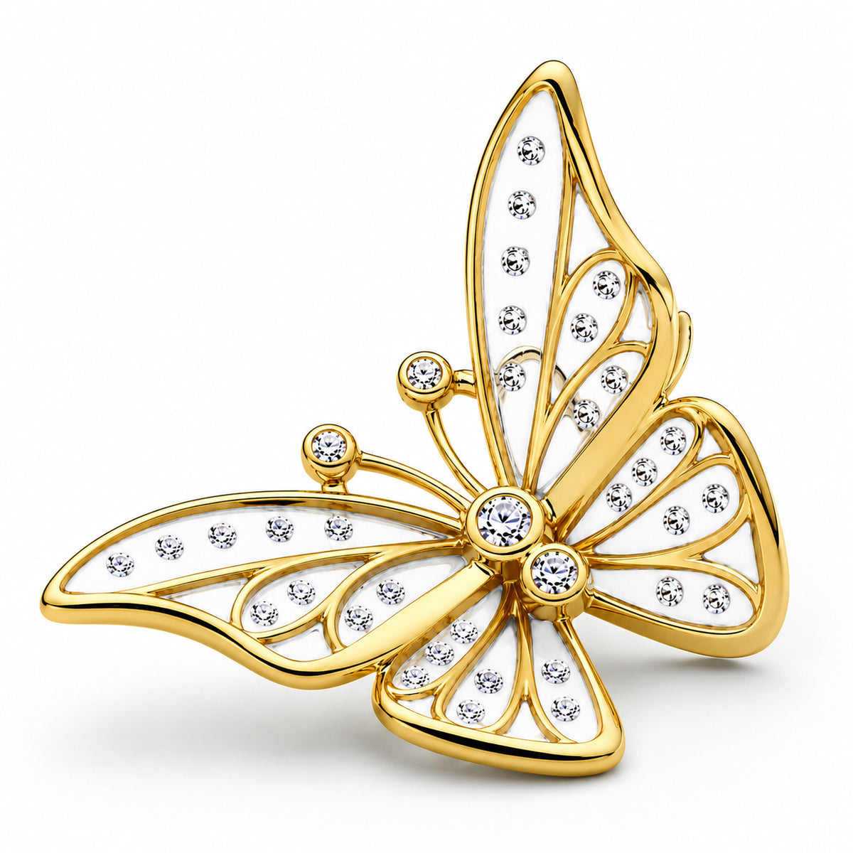Oversized Butterfly Openwork Charm Charm S925 Sterling Silver