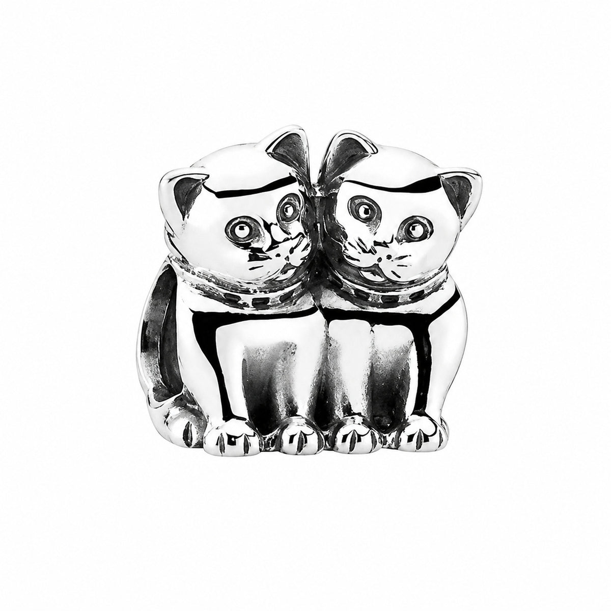 S925 Kitten & Yarn Ball Cats Hearts Kittens Sterling Silver Charm Collection