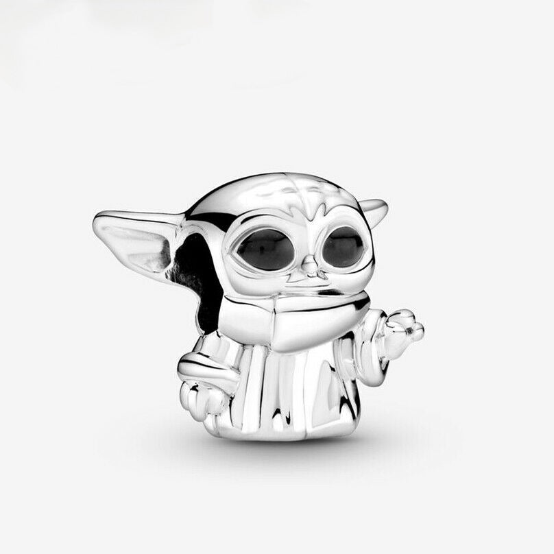 Disney Star War Baby Yoda Charm Hallmarked S925 Sterling Silver