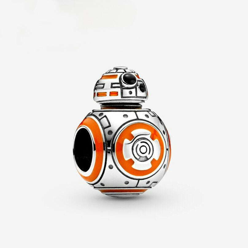 Disney Star War BB-8 Charm Hallmarked S925 Sterling Silver